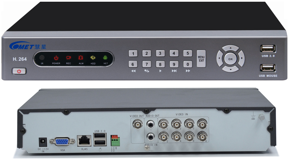  DVR 8 Channel H264 Real Time Monitoring At The Same Time Playback 