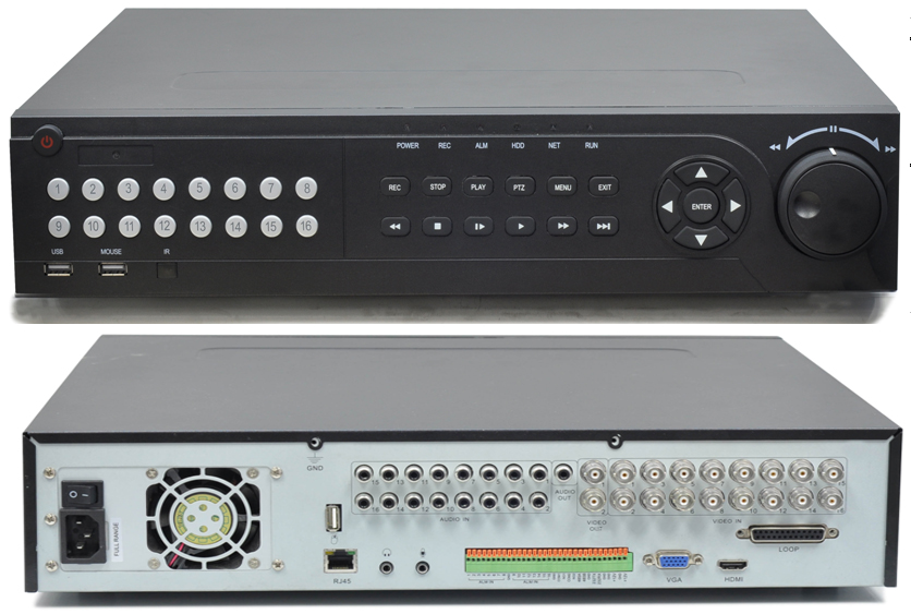  16 Ways HD DVR Hard Disk Video D1 Format Series 