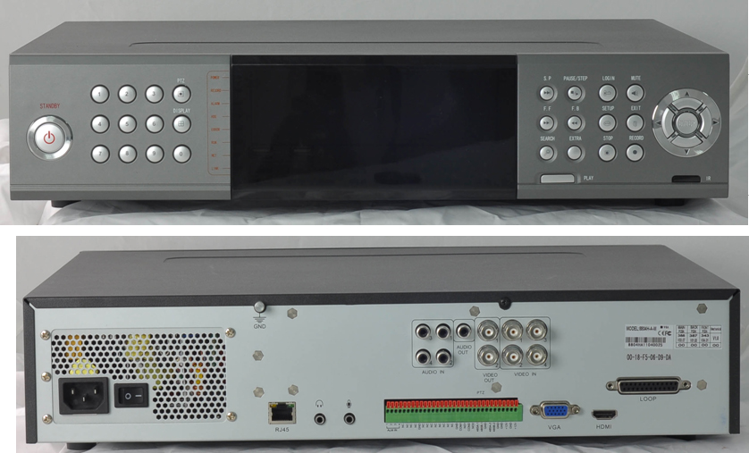  HD 4 Ways H264 Format Alarm Input USB Backups 