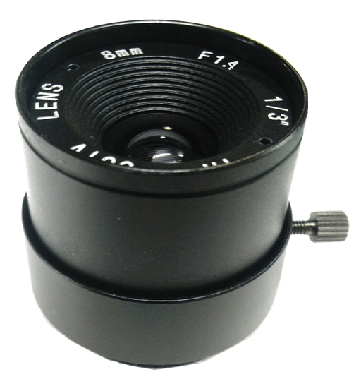 Sony 1/3 Super HAD CCD Focal 8mm F1.4 Lens