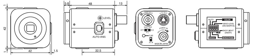 Watec WAT-221S Multi-function Low Illumination Color Video Camera