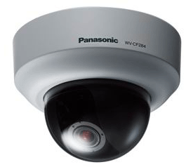  Panasonic WV-CF284 Compact Color Dome Camera with 2x Vari-Focal Lens 540 Lines AC/DC 