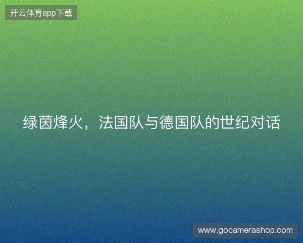 绿茵烽火，法国队与德国队的世纪对话